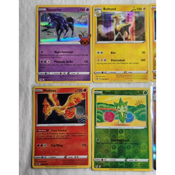 Pokemon Holo Trading Cards Lot Of 12 With A Coin & Tin Pre-owned - Picture 2 of 11